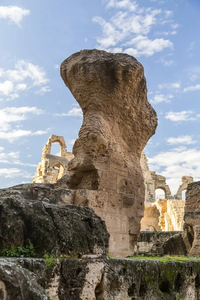 Oude amfitheater van El Jem, Tunesië — Stockfoto