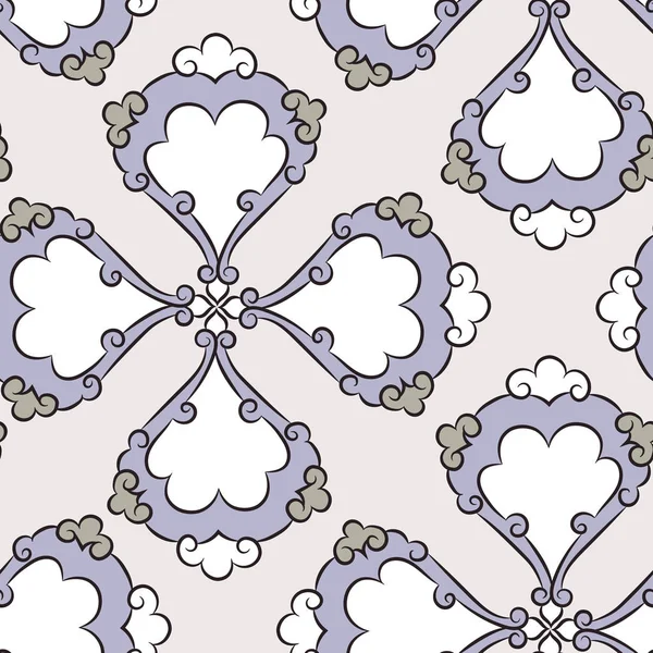 Iznik ceramic tiles floral pattern — Stock Vector