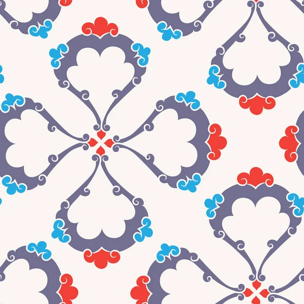 Iznik azulejos de cerámica patrón floral — Archivo Imágenes Vectoriales