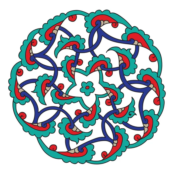 Pentagramm-Design im Iznik-Stil — Stockvektor