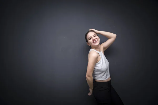 Young pretty girl studio portrait — Stock Photo, Image