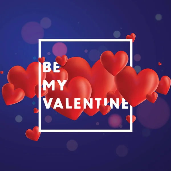 Be My Valentine Vector Background — Stock Vector