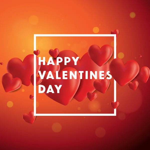 Happy Valentines Day Vector Background — Stock Vector