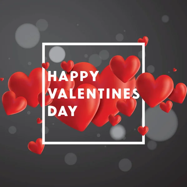 Happy Valentines Day Vector Background — Stock Vector