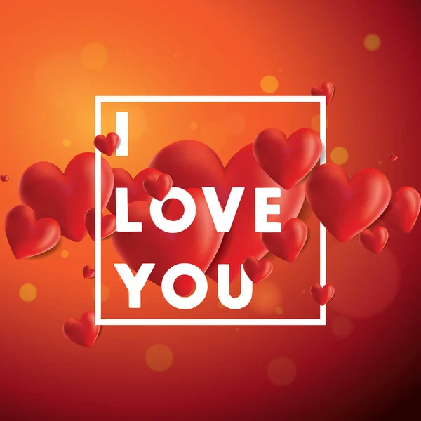I Love You Vector Background — Stock Vector