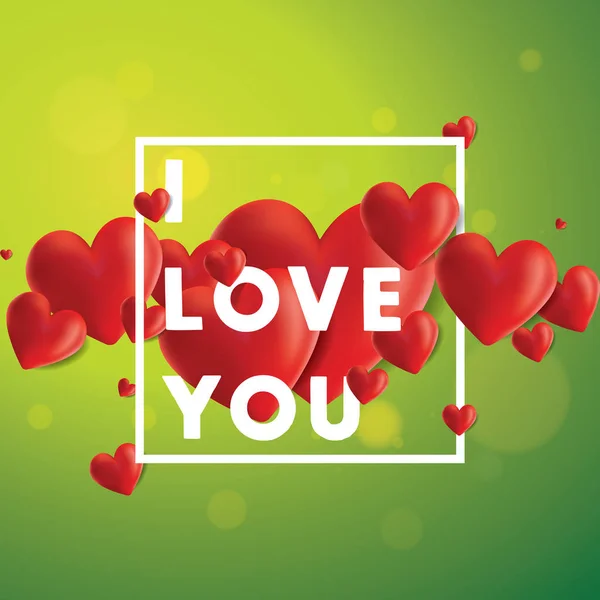 I Love You Vector Background — Stock Vector