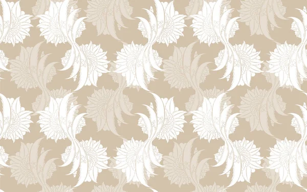 Patrón clásico sin costura damasco floral — Archivo Imágenes Vectoriales
