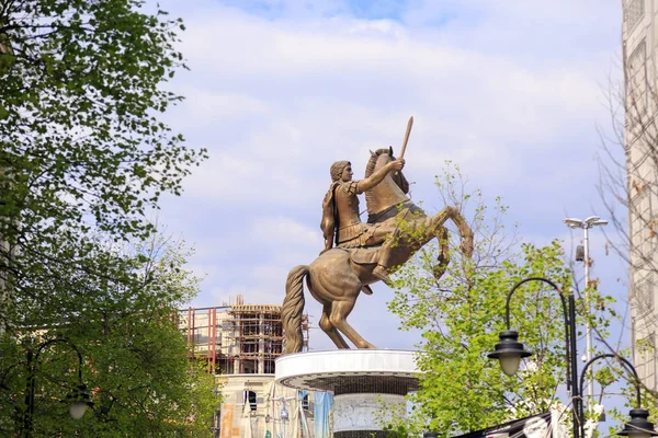 Denkmal Alexanders des Großen, Skopje — Stockfoto