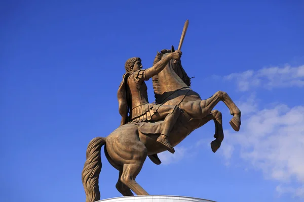 Anıt, Büyük İskender, Skopje — Stok fotoğraf