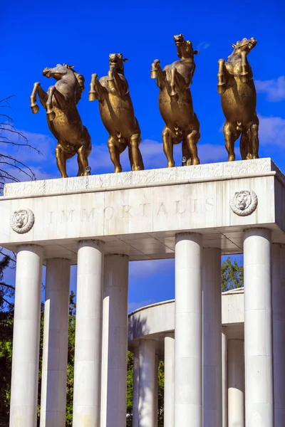 Herdenking Van Gevallen Helden Van Macedonië Zena Park Skopje Voormalige — Stockfoto