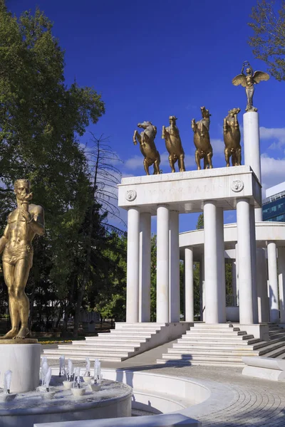 Herdenking Van Gevallen Helden Van Macedonië Zena Park Skopje Voormalige — Stockfoto