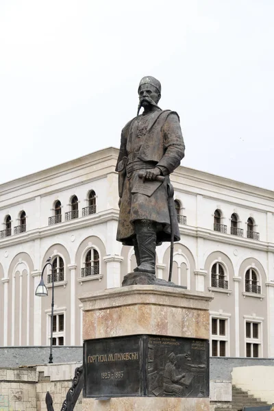 Estátua de Georgi Pulevski, Skopje, Macedônia — Fotografia de Stock