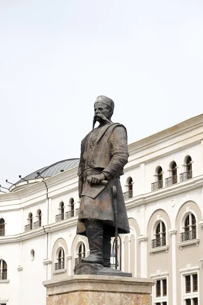 Estátua de Georgi Pulevski em Skopje, Macedónia — Fotografia de Stock