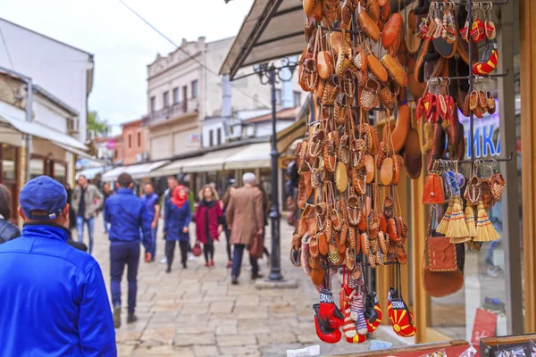 Starego bazaru tureckiego i dzielnicy Skopje, stolicy Macedonii — Zdjęcie stockowe