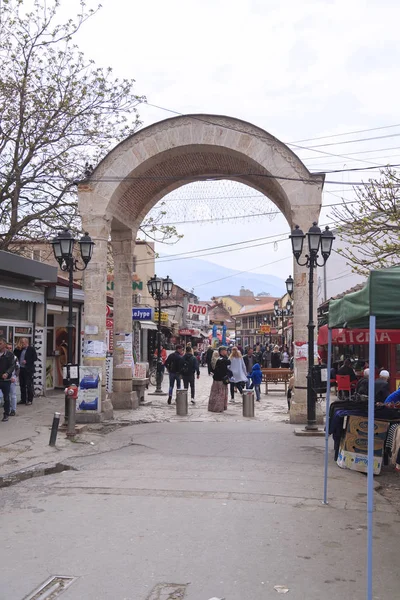 Staré turecké tržiště a okolí, Skopje, makedonské metropoli — Stock fotografie