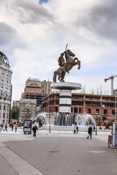 Denkmal Alexanders des Großen, Skopje — Stockfoto