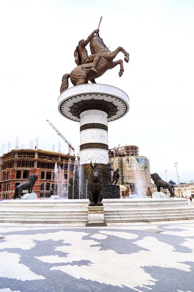 Denkmal Alexanders des Großen, Skopje — Stockfoto