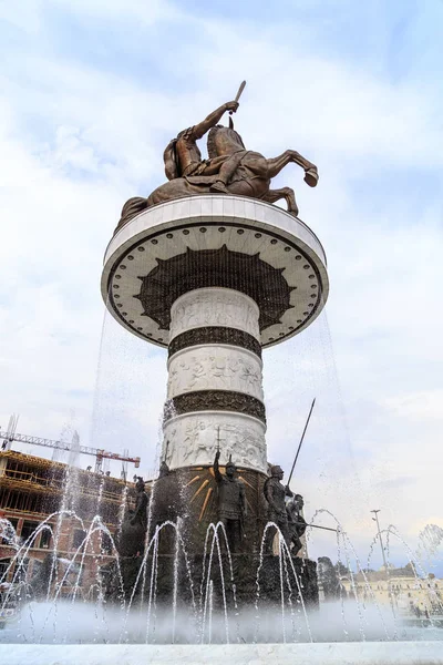 Denkmal Alexanders des Großen, Skopje — Stockfoto