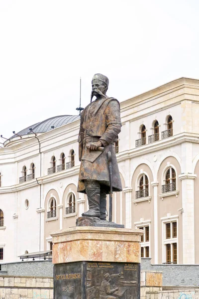 Statua di Georgi Pulevski, Skopje — Foto Stock