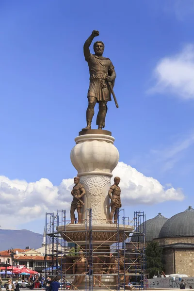 Memorial szobor és Philip Ii, apa a Alexande szökőkút — Stock Fotó