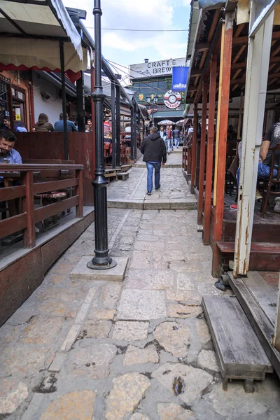 Eski Türk kapalı çarşı ve mahalle Üsküp, Makedonya ca — Stok fotoğraf