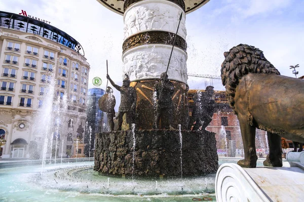 Denkmal Alexanders des Großen, Skopje — Stockfoto