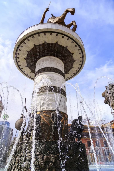 Anıt, Büyük İskender, Skopje — Stok fotoğraf