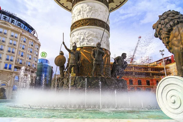 Monument av Alexander stort, Skopje — Stockfoto
