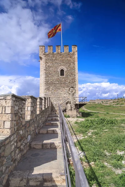 Fortaleza Kale, fortaleza otomana medieval con vistas a Skopje — Foto de Stock