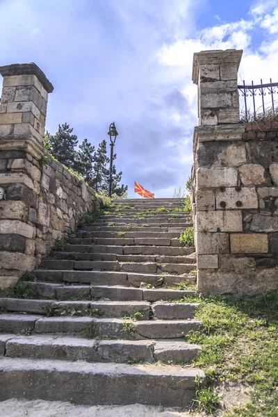 Twierdza kale, średniowieczna twierdza Imperium Osmańskiego w Skopje, Macedonia. — Zdjęcie stockowe