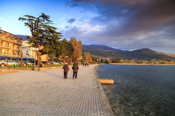 Vue côtière d'Ohrid, Macédoine — Photo