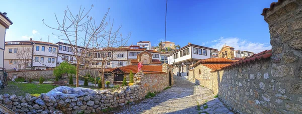 Ohrid város Macedónia volt Jugoszláv Köztársaság általános felépítése — Stock Fotó