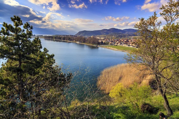 Natural Landscape Scene Clouds Lake Ohrid Macedonia — Stock Photo, Image