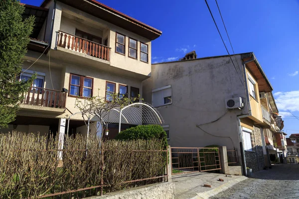 Arquitetura genérica da cidade de Ohrid na Macedônia do FYR — Fotografia de Stock