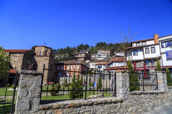 Ogólną architekturę miasta Ohrid w BJR Macedonii — Zdjęcie stockowe