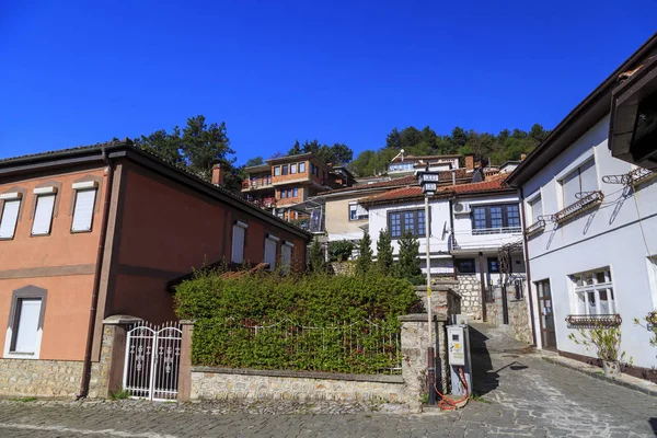 Arquitetura genérica da cidade de Ohrid na Macedônia do FYR — Fotografia de Stock