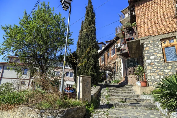 Makedonya Ohri şehrin genel mimari — Stok fotoğraf