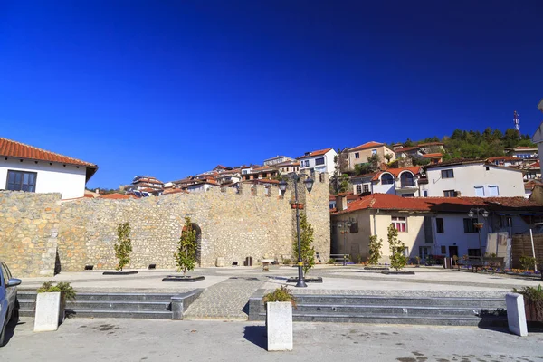 Fyr マケドニアのオフリド町の一般的なアーキテクチャ — ストック写真