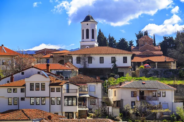 Arquitetura genérica da cidade de Ohrid na Macedônia do FYR — Fotografia de Stock