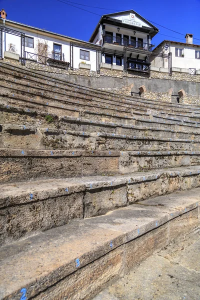 Starověký řecký amfiteátr v Ohrid — Stock fotografie