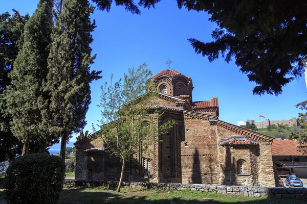 Церковь Пресвятой Девы Марии Perybleptos и Святого Димитрия с Salonica в Oh — стоковое фото
