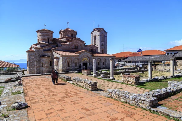 Exteriör vy av St. Panteleimon i Ohrid, Makedonien. — Stockfoto