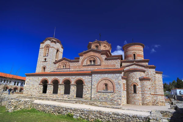 Exteriör vy av St. Panteleimon i Ohrid, Makedonien. — Stockfoto