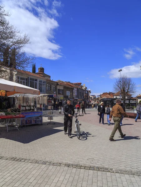 Ancien bazar turc et quartier d'Ohrid — Photo