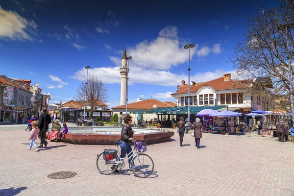 Ancien bazar turc et quartier d'Ohrid — Photo