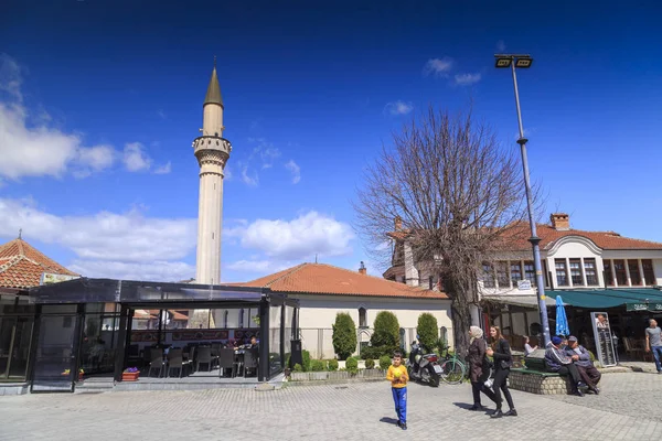 Antiguo bazar turco y barrio de Ohrid — Foto de Stock