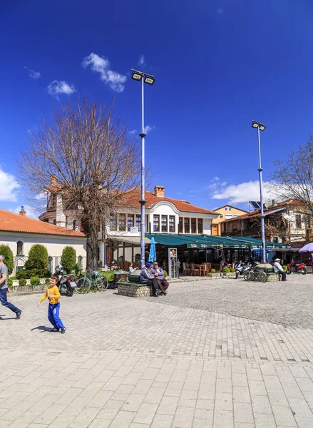 Vecchio bazar turco e quartiere di Ohrid — Foto Stock