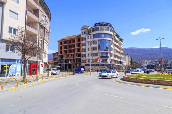 Gatuvy från distriktet cenral av Ohrid, Makedonien — Stockfoto