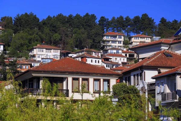 Arquitetura genérica da cidade de Ohrid na Macedônia do FYR — Fotografia de Stock