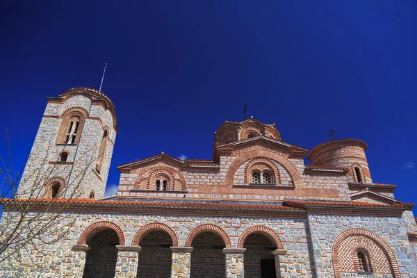 Pohled zvenčí St. Panteleimon v Ohrid, Makedonie. — Stock fotografie